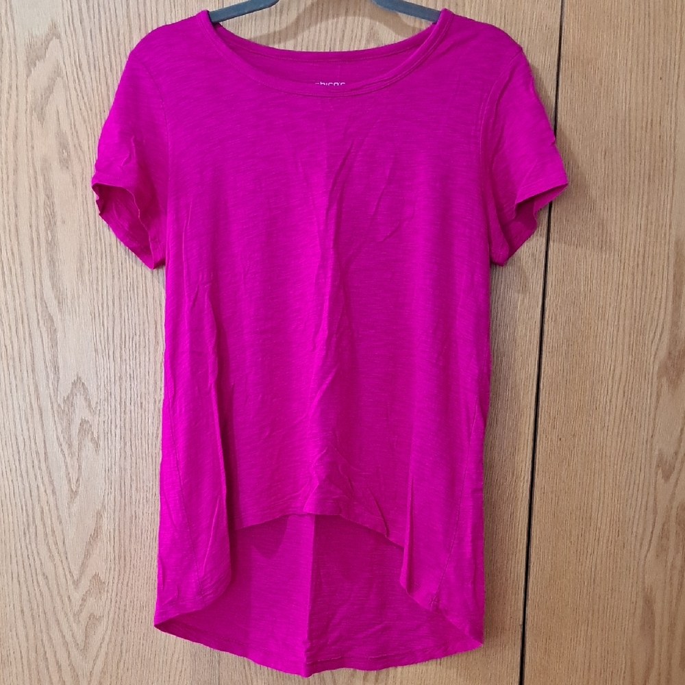Chico's Fuchsia Short Sleeve Tee